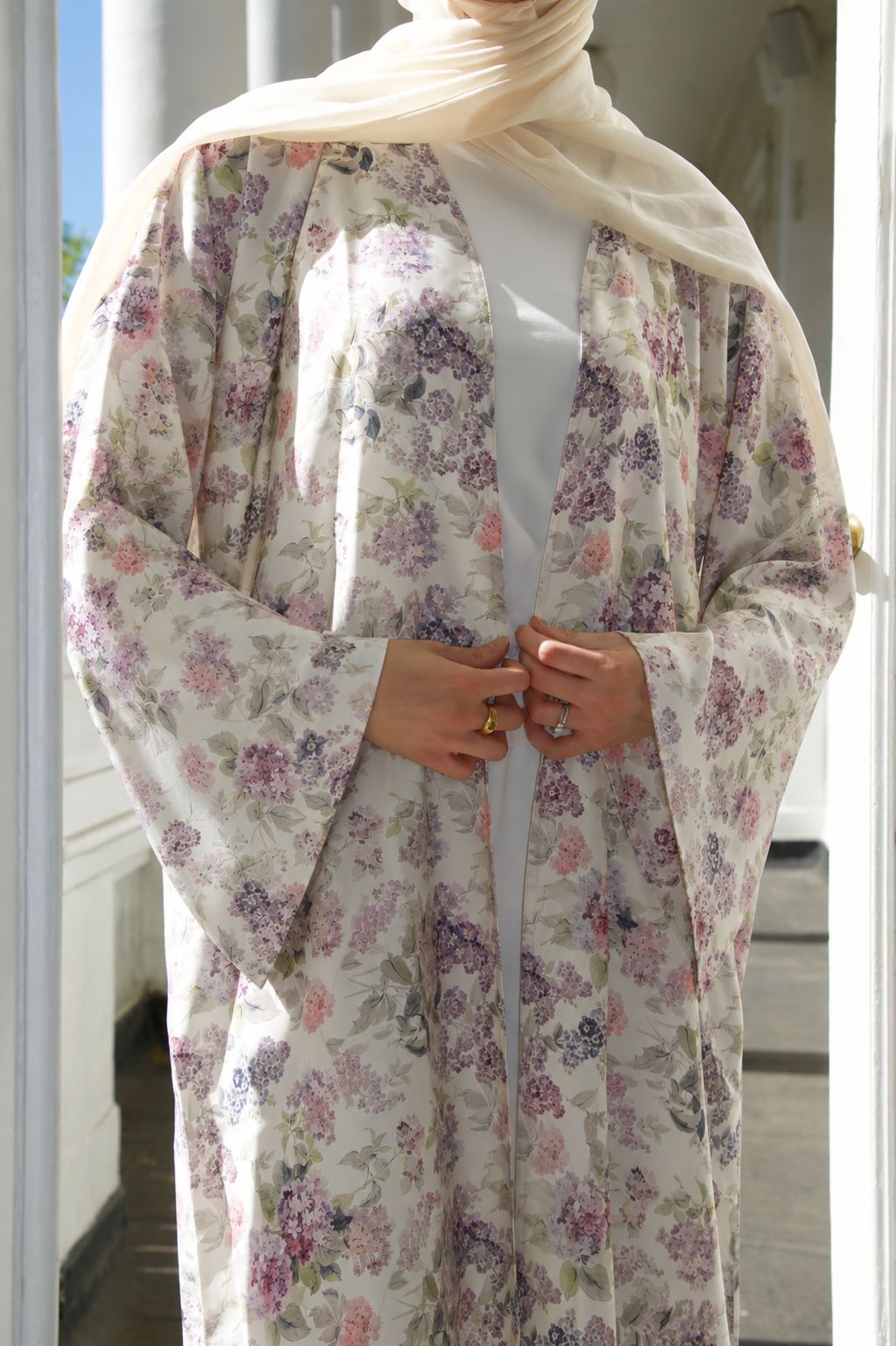 Purple Floral Abaya (PRE-ORDER)