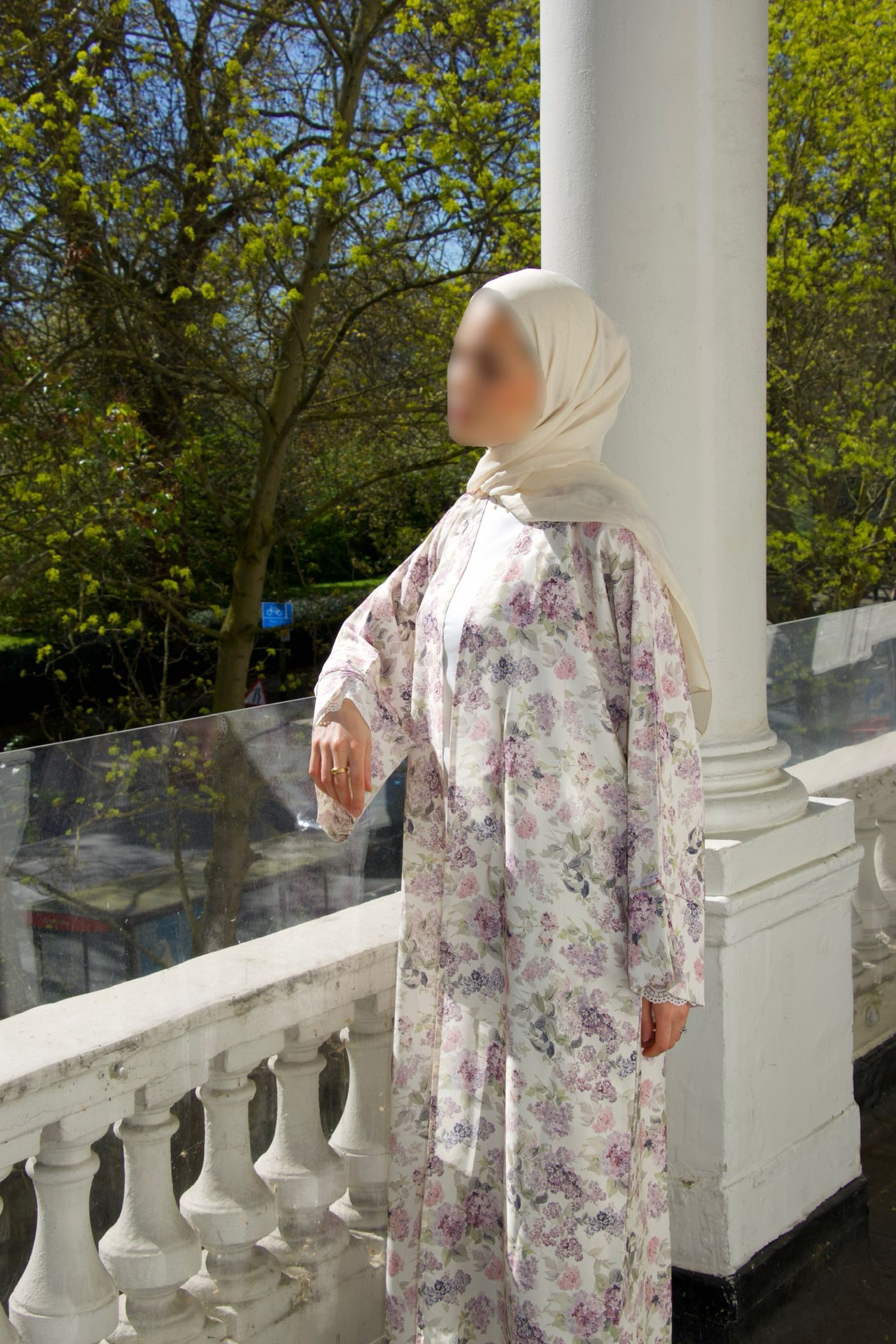 Purple Floral Abaya (PRE-ORDER)